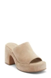 Steve Madden Shanton Platform Slide Sandal In Brown