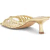 Steve Madden Sharey Kitten Heel Sandal In Gold