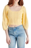 Steve Madden Shay Corset Crop Top In Golden Glow