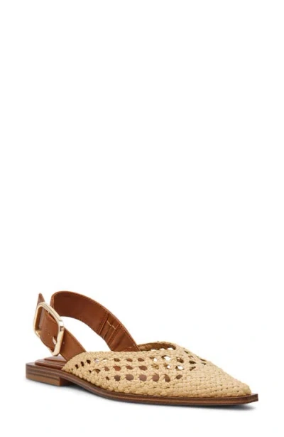 Steve Madden Shay Pointed Toe Slingback Flat In Brown