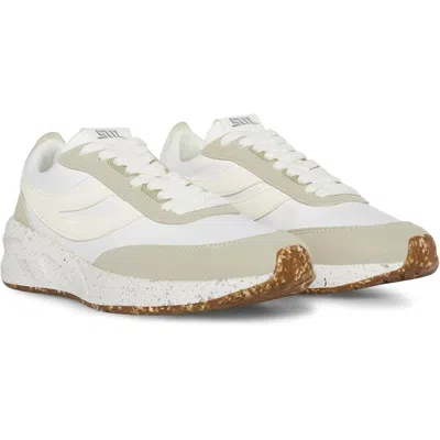 Steve Madden Sheldone Sneakers Women's White Lace Up Lifestyle Shoes Htat391 In Animal Print