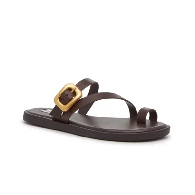 STEVE MADDEN SHELEE THONGS WODARK BROWN OPEN TOE SLIP ON SANDALS GAL135