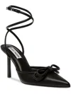 Steve Madden Sherise Womens Faux Leather Embossed Pumps In Black