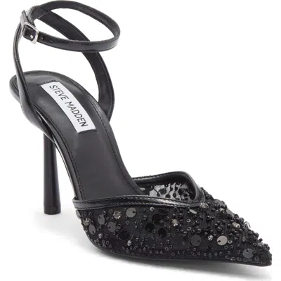 Steve Madden Sherrie Beaded Ankle Strap Pump In Animal Print