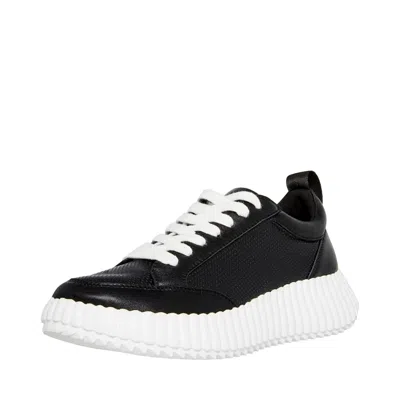 Steve Madden Shock Black Leather Shoc11s1-blk Women's