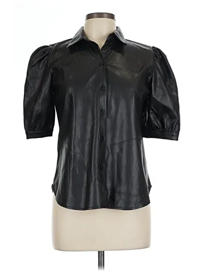 Pre-owned Steve Madden Short Sleeve Blouse In Black