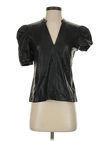 Pre-owned Steve Madden Short Sleeve Blouse In Black