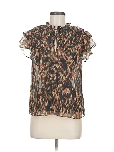 Pre-owned Steve Madden Short Sleeve Blouse In Brown