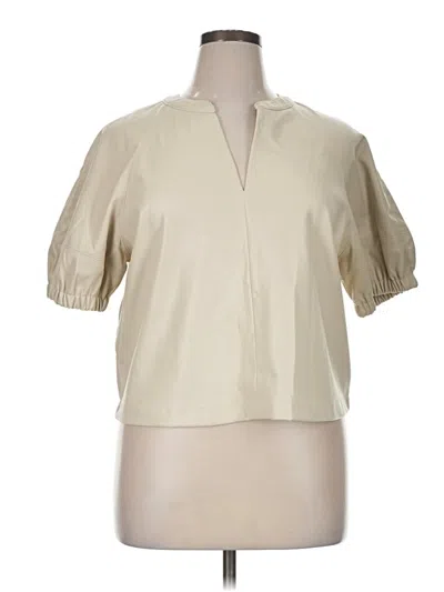 Steve Madden Short Sleeve Blouse In Ivory