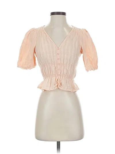 Pre-owned Steve Madden Short Sleeve Blouse In Pink