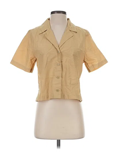 Steve Madden Short Sleeve Blouse In Tan