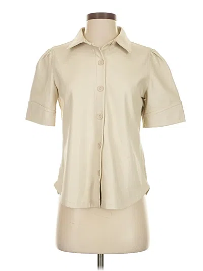 Pre-owned Steve Madden Short Sleeve Blouse In White