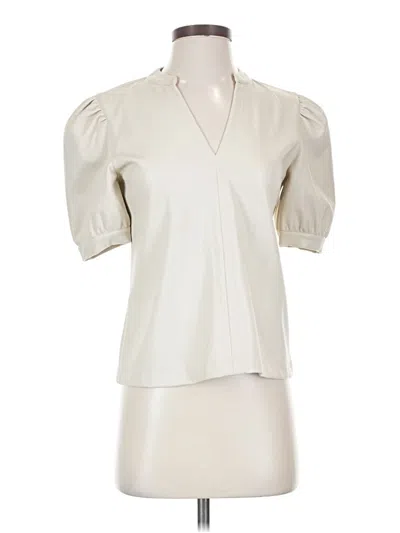 Pre-owned Steve Madden Short Sleeve Blouse In White