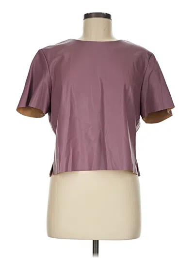 Pre-owned Steve Madden Short Sleeve Top Burgundy Crew Neck Tops
