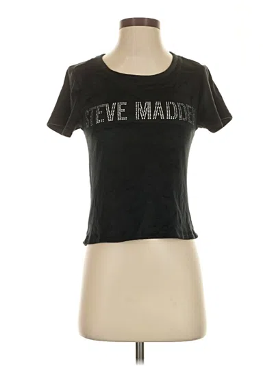 Pre-owned Steve Madden Short Sleeve T-shirt In Black