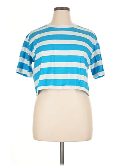 Pre-owned Steve Madden Short Sleeve T-shirt In Blue
