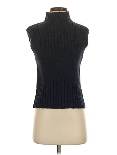 Pre-owned Steve Madden Short Sleeve Turtleneck In Black
