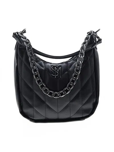 Pre-owned Steve Madden Shoulder Bag In Black