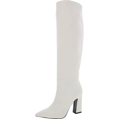 Steve Madden Showbiz Womens Leather Pointed Toe Knee-high Boots In Multi