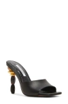 Steve Madden Sia Statement Heel Slide Sandal In Black