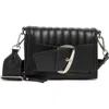 Steve Madden Siena Buckle Crossbody Bag In Black