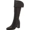 Steve Madden Sierra Womens Leather Block Heel Knee-high Boots In Black