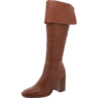 Steve Madden Sierra Womens Leather Block Heel Knee-high Boots In Multi