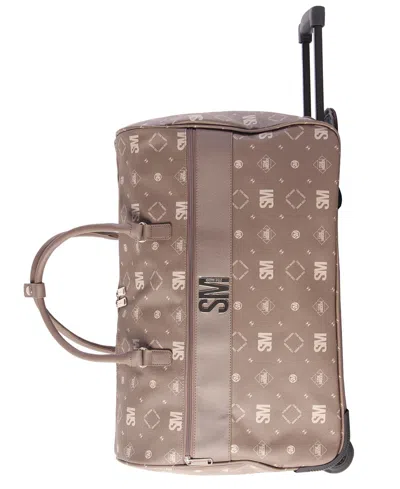 Steve Madden Signature 22" Wheeled Duffel In Brown