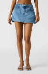 Steve Madden Simona Bubble Hem Denim Miniskirt