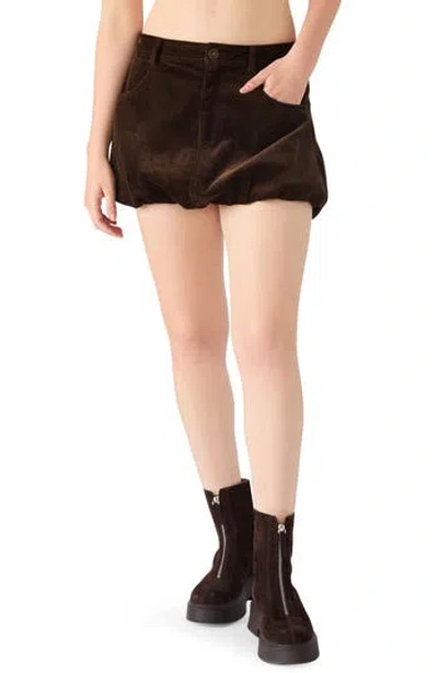 Steve Madden Simona Corduroy Bubble Skirt In Brown