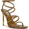 Steve Madden Sky Ankle Strap Pointed Toe Sandal In Bronze Rhinestone
