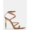 Steve Madden Sky Ankle Strap Pointed Toe Sandal In Gold