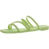 Steve Madden Skyler J Womens Slip On Studded Slide Sandals In Green