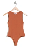 Steve Madden Nico Sleeveless Bodysuit In Sienna