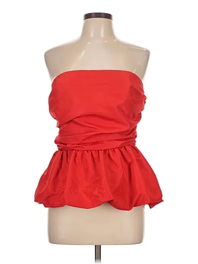 Pre-owned Steve Madden Sleeveless Top Red Strapless Neckline Tops