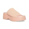 Steve Madden Slinky 30 Womens Slip On Open-toe Platform Sandals In Gold