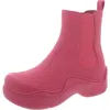 Steve Madden Slushy Womens Padded Insole Round Toe Booties In Pink
