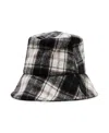 Steve Madden Small Tartan Plaid Bucket Hat In Multi