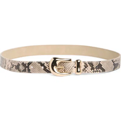 Steve Madden Snakeskin Embossed Faux Leather Belt In Multi