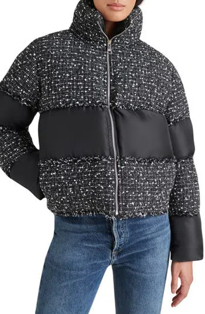 Steve Madden Snowdrop Quilted Puffer Jacket In Black