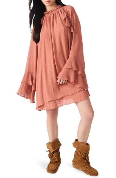 Steve Madden Sofina Long Sleeve Shift Dress In Pink