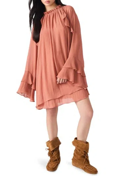 Steve Madden Sofina Long Sleeve Shift Dress In Pink