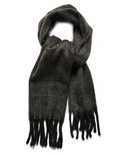 Steve Madden Soft Contrast Lofty Scarf In Black