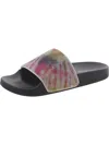 Steve Madden Softeyg Womens Round Toe Comfy Pool Slides In Multi