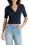 Steve Madden Solid Rib Top In Marine