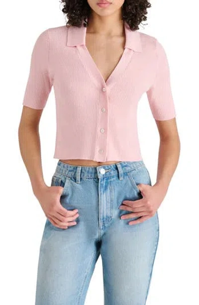 Steve Madden Solid Rib Top In Strawberry Cream