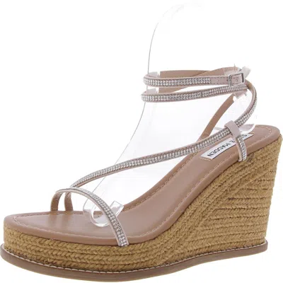 Steve Madden Sommer R Womens Rhinestone Faux Leather Espadrilles In Multi