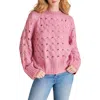Steve Madden Sonora Open Stitch Sweater In Mauve Shadows