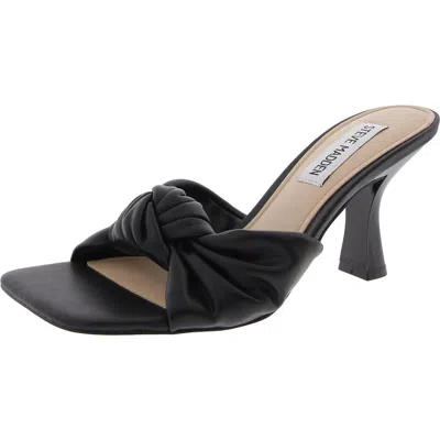 Steve Madden Sophia Womens Embossed Faux Leather Heels In Black