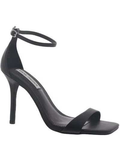 Steve Madden Spree Womens Buckle Ankle Strap Dress Sandals In Black